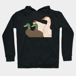 Duck Duck Goose Vintage Illustration Hoodie